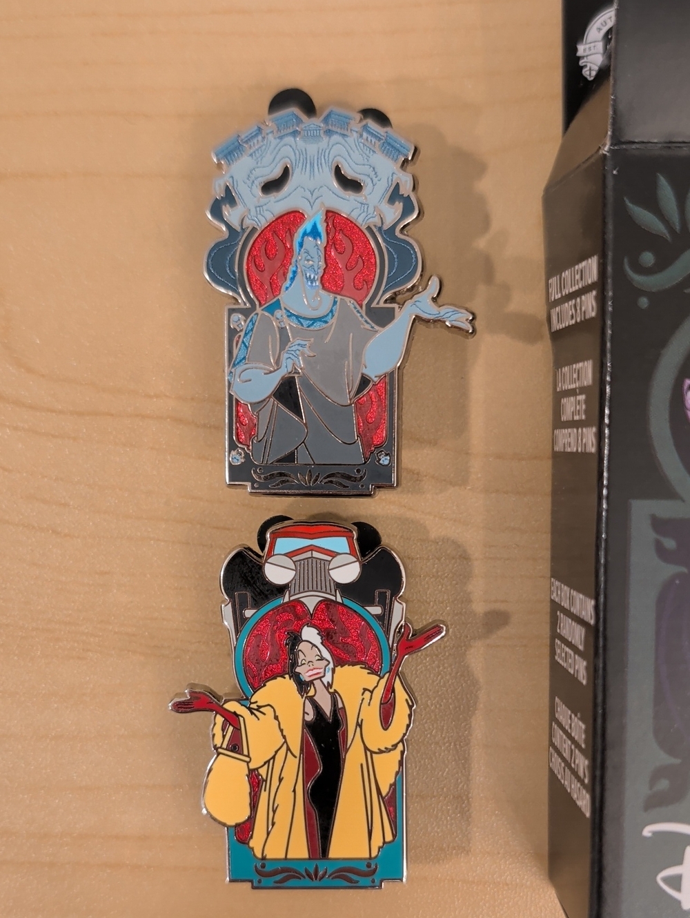 Disney Villains Mystery Pin Set - Cruella De Vil and Hades Pins